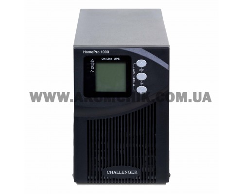 ДБЖ Challenger HomePro 1000-H-12 з правильною синусоїдою, 24В, 900Вт, струм заряду 12А HP1000-S